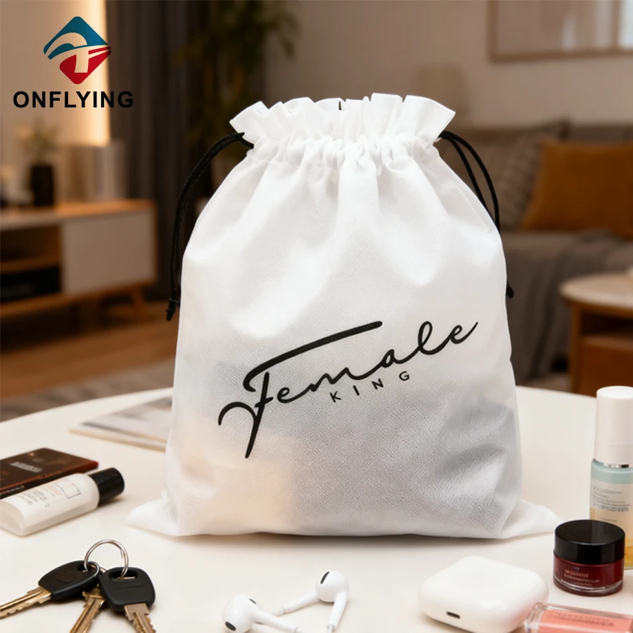 White Drawstring Bags and Box Supplier, 