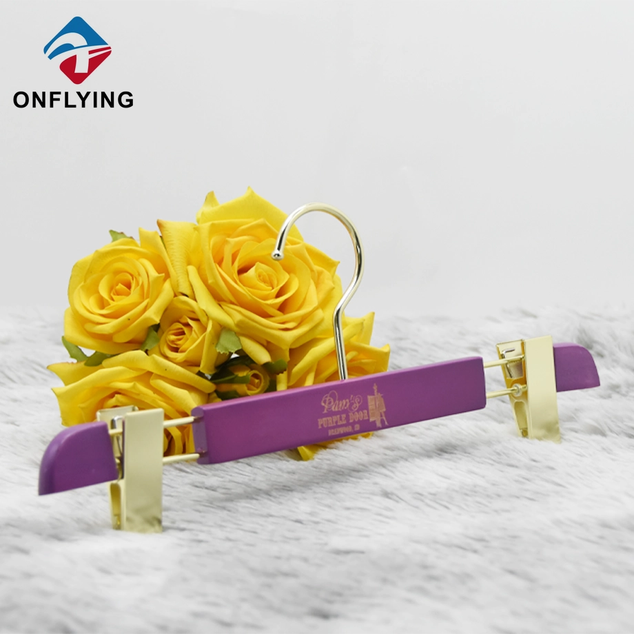 中国 ブティック高品質パンツ用クリップ木製ハンガー中国メーカー メーカー