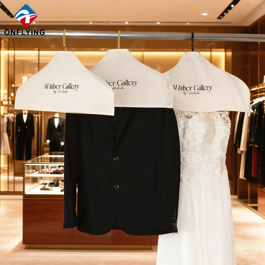 China Hot Selling Garment Custom Cotton Clothes Hanger Cover Factory Supplier manufacturer