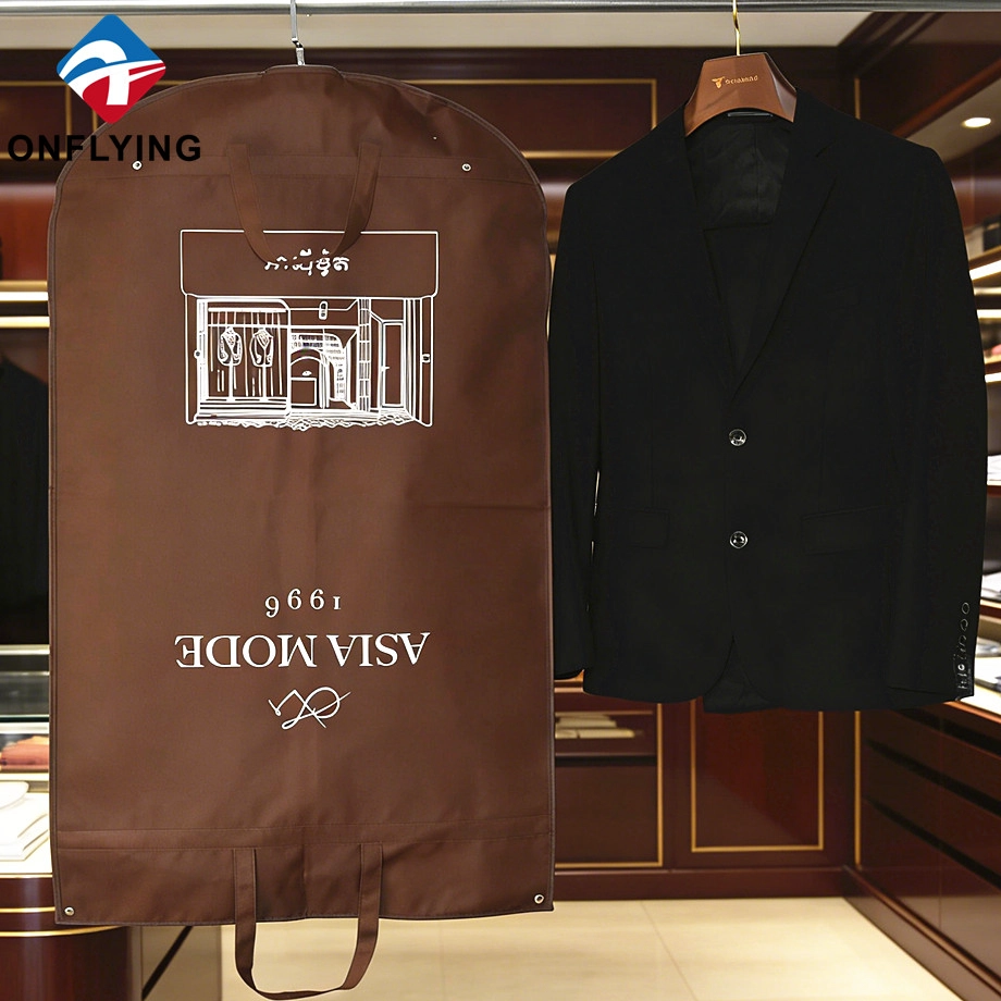 China Foldable Travel Dustproof Zippered Large Men's Garment Capacity Oxford Suit Cover Supplier China manufacturer