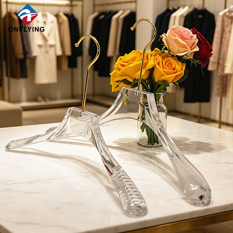 China Multi-funcional de alta qualidade vestido casaco acrílico transparente cabide fabricante China fabricante