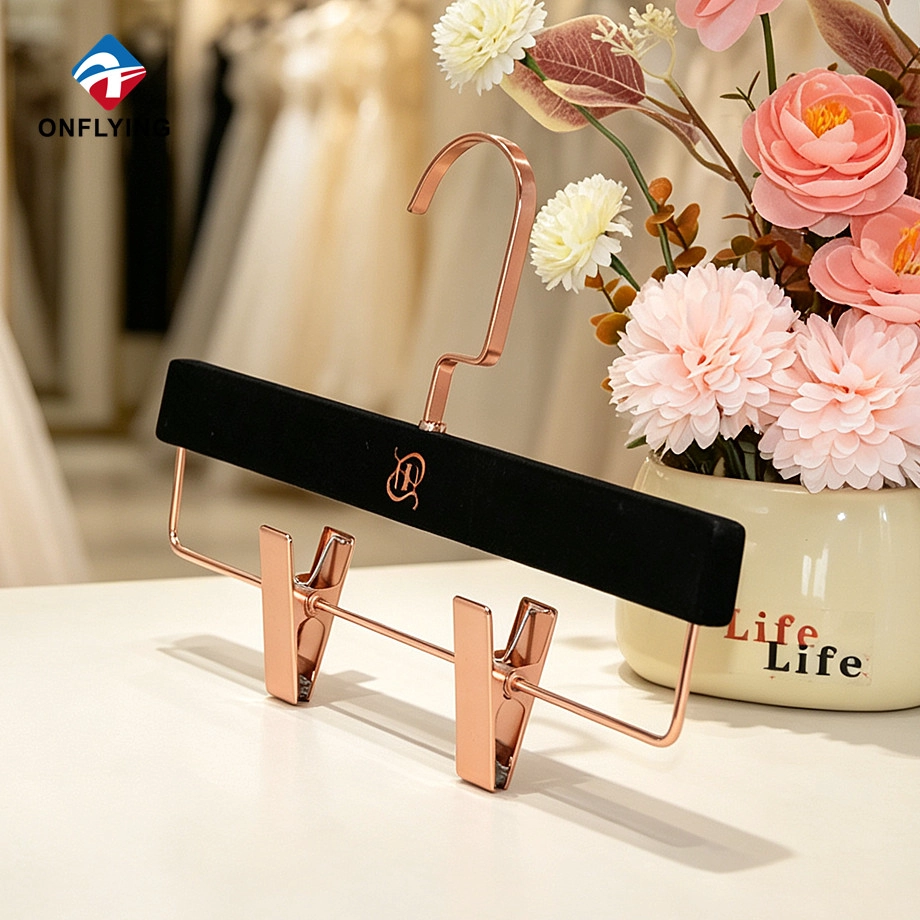 Velvet Flocked Pants Hanger manufacturer