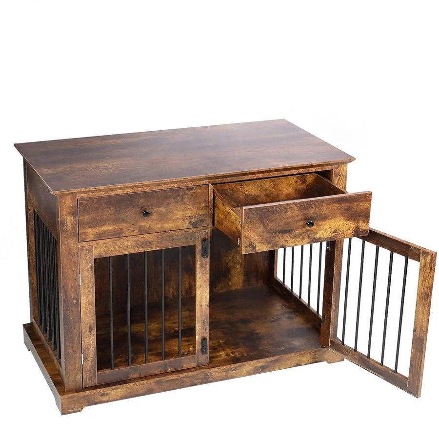 China Wholesale Large Dog Crate Furniture, Wooden Dog Kennel, Pet Cage Dog House Indoor manufacturer