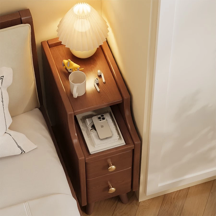 China Wholesale solid wood bedside table, bedroom bedside storage cabinet manufacturer