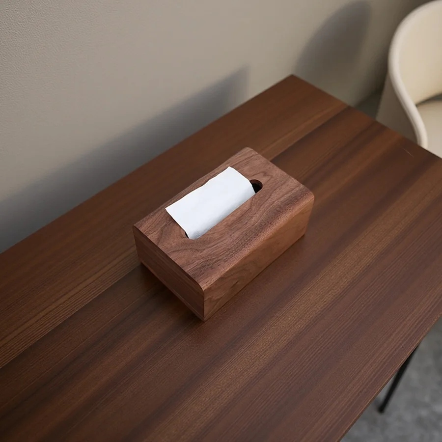 Wholesale Wooden Tissue Box Household Large-Capacity Napkin Box Holder