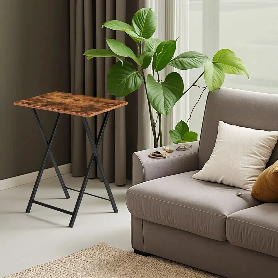 Wholesale Folding TV Tray Tables, Side Table for Small Space, Portable Sofaside Desk
