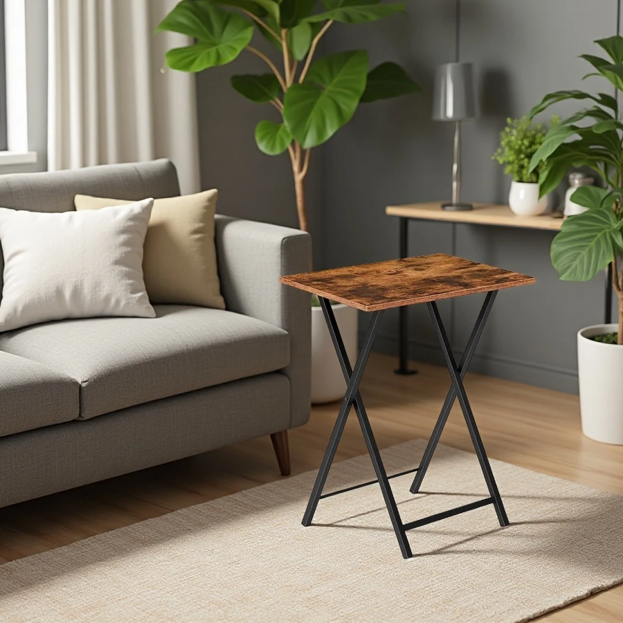 Wholesale Folding TV Tray Tables, Side Table for Small Space, Portable Sofaside Desk