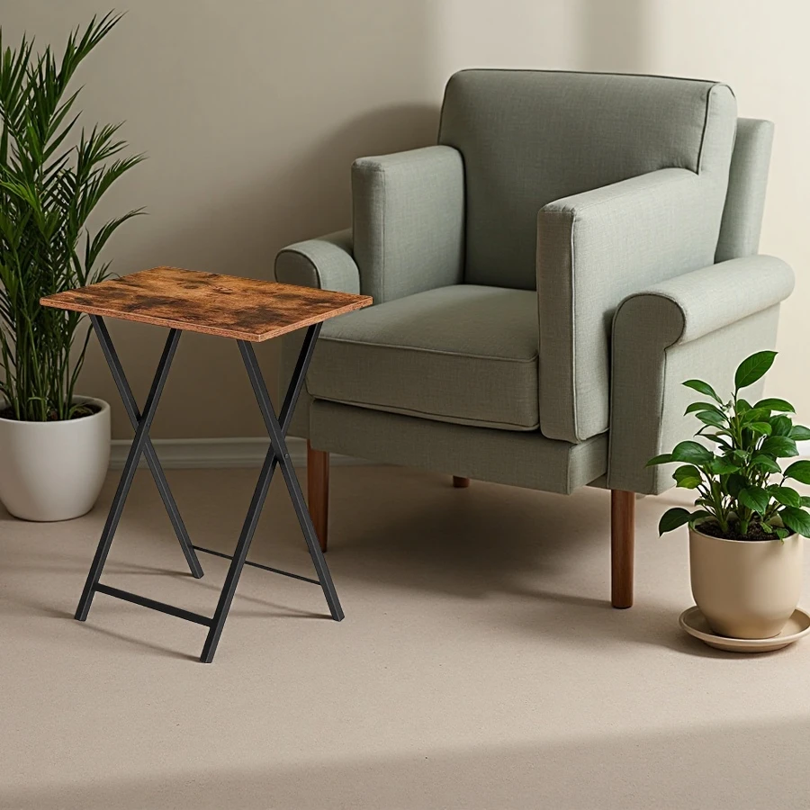 Wholesale Folding TV Tray Tables, Side Table for Small Space, Portable Sofaside Desk