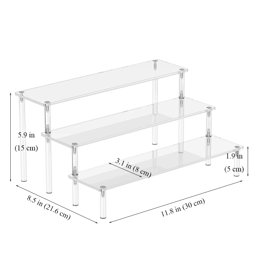 Wholesale Acrylic Display Risers, Stand Holder, Large Shelf Risers for Figures