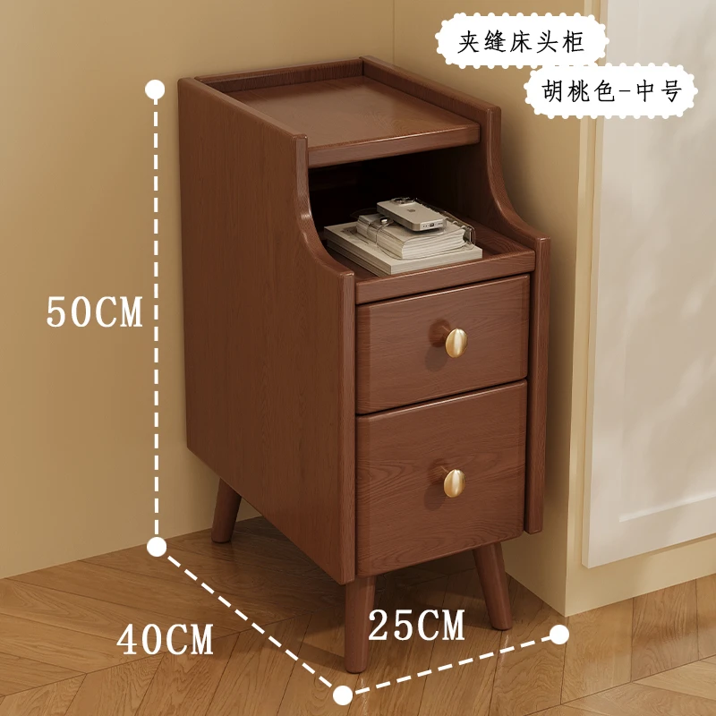 Wholesale solid wood bedside table, bedroom bedside storage cabinet