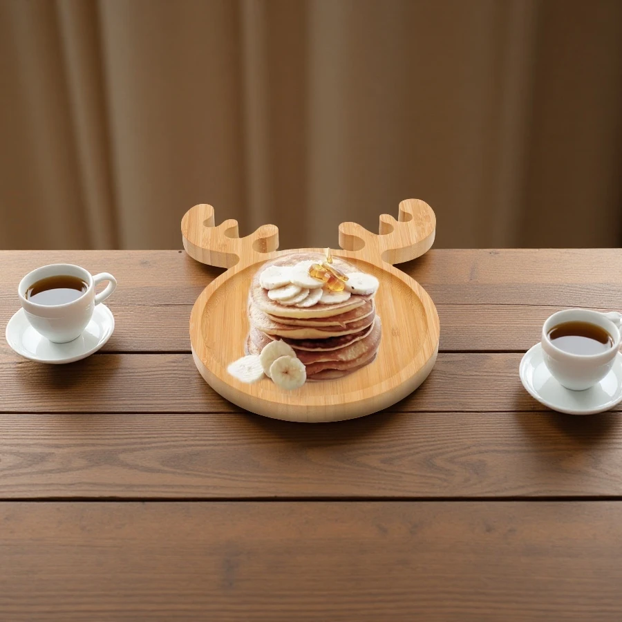 Wholesale Christmas Reindeer Decorative Wooden Serving Tray - Snack & Appetizer Tray