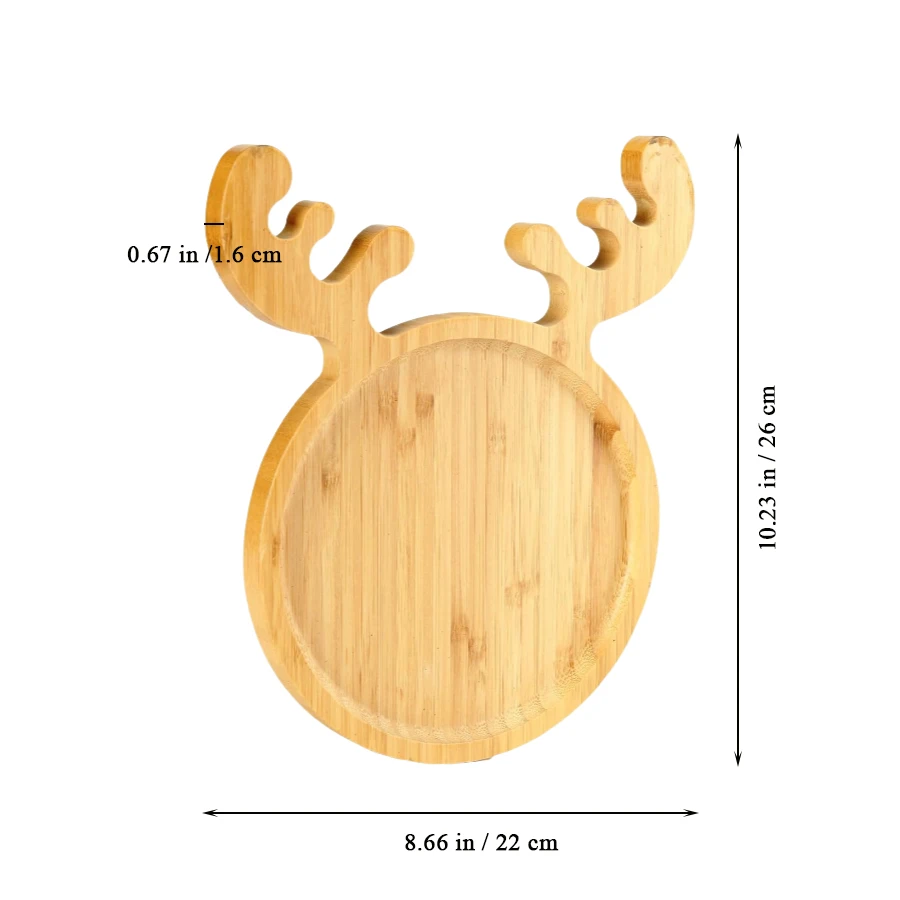 Wholesale Christmas Reindeer Decorative Wooden Serving Tray - Snack & Appetizer Tray