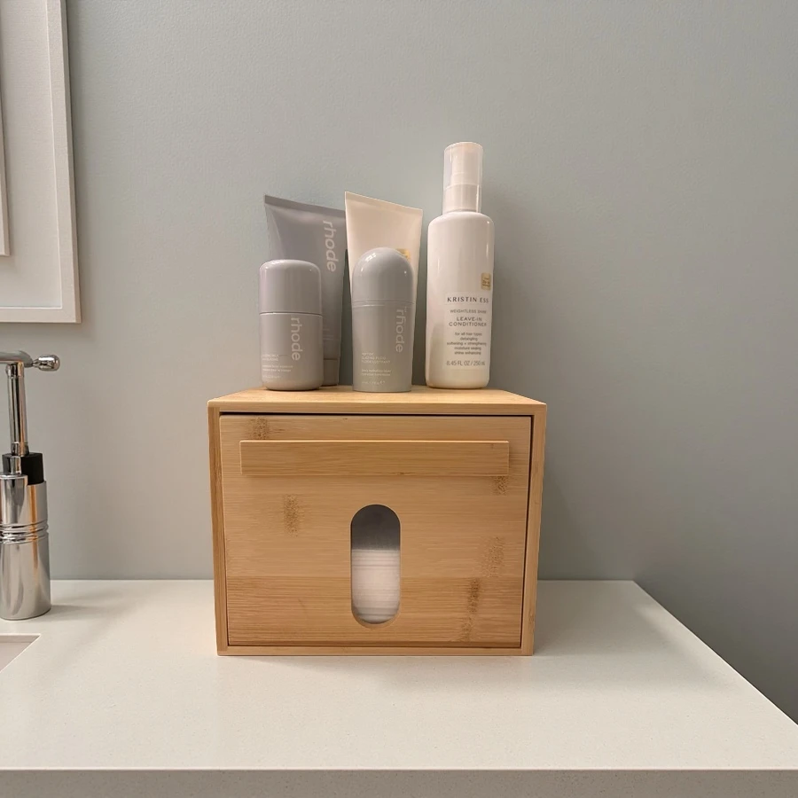 Wholesale Disposable Face Towel Holder Bamboo Storage Box, Multifunctional Storage Box