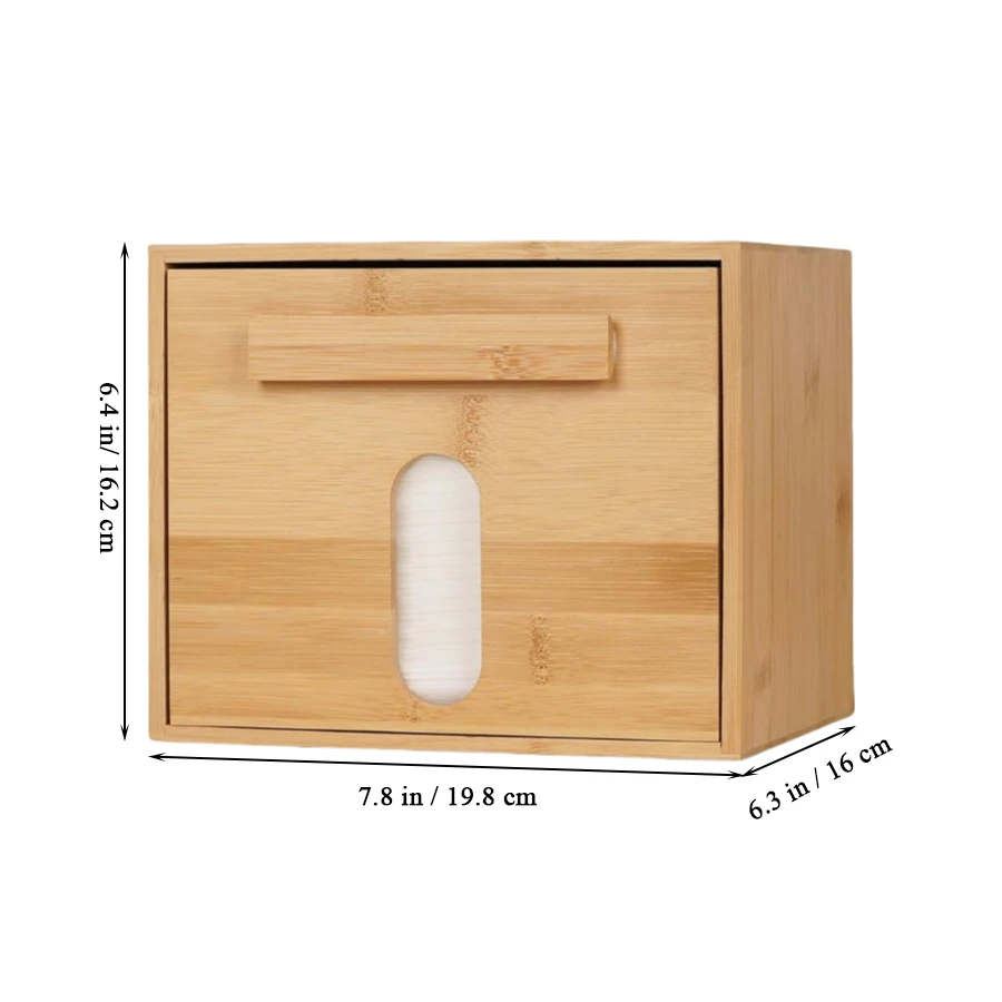 Wholesale Disposable Face Towel Holder Bamboo Storage Box, Multifunctional Storage Box