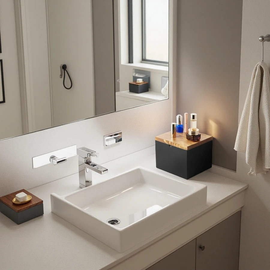 Wholesale Disposable Face Towel Holder, Wooden Face Towel Container, Storage Box with Lid