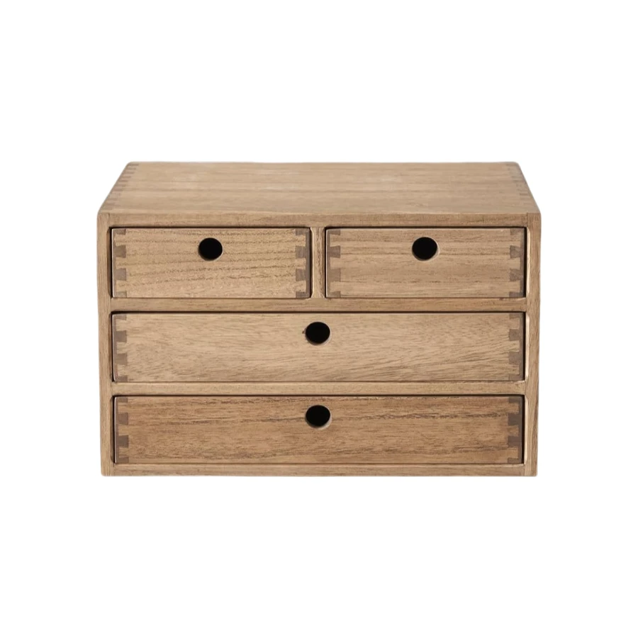 Wholesale Wood Desktop Storage Cabinet Office Supplies Wooden Storage Box with Drawers