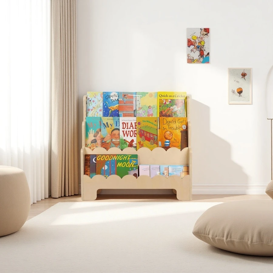 Wholesale Kids Bookshelf, Kids Classroom Wooden 3-Tier Bookcase