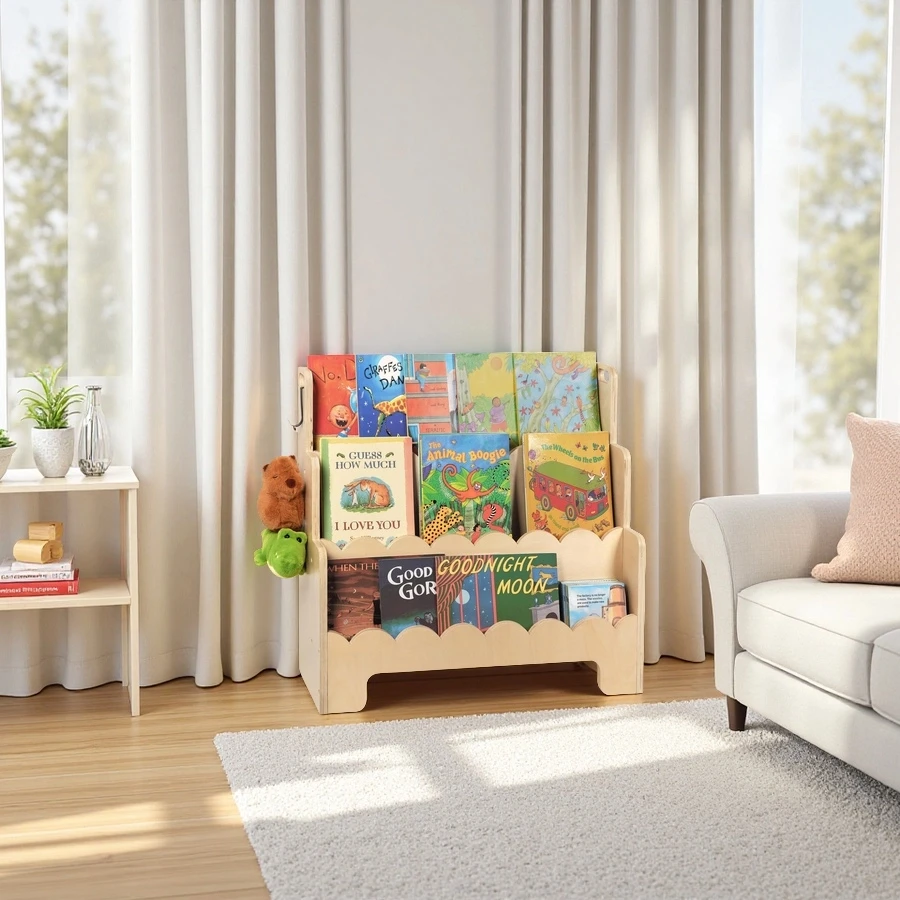 Wholesale Kids Bookshelf, Kids Classroom Wooden 3-Tier Bookcase