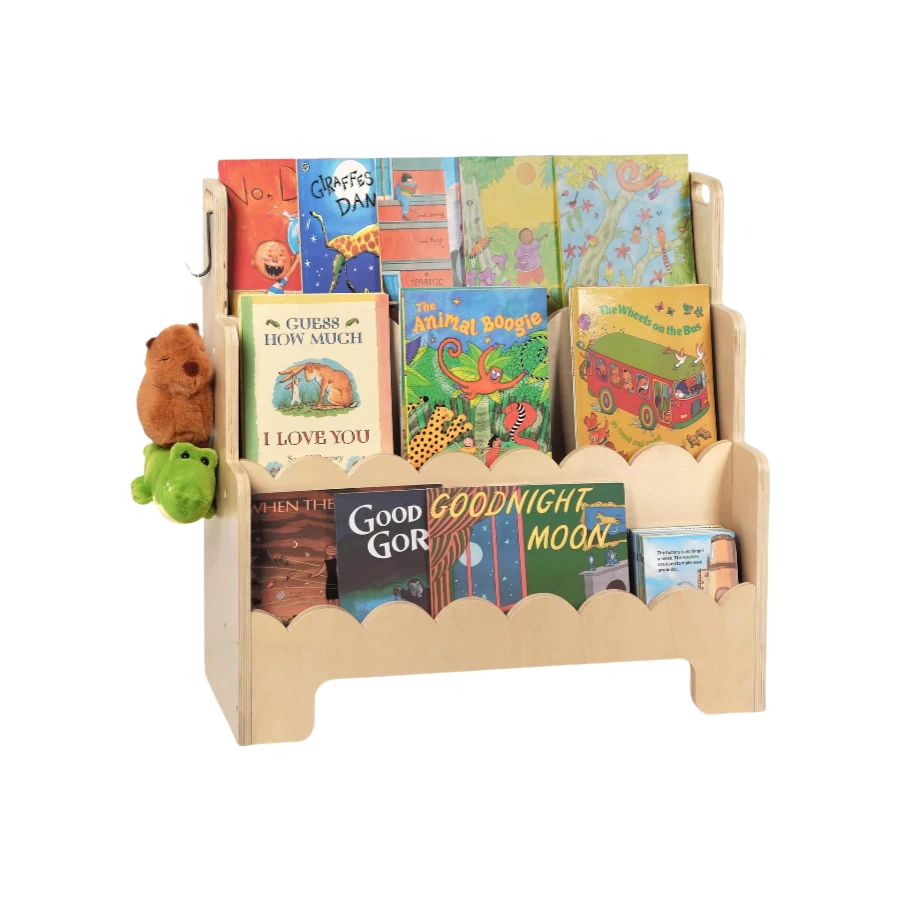 China Wholesale Kids Bookshelf, Kids Classroom Wooden 3-Tier Bookcase manufacturer