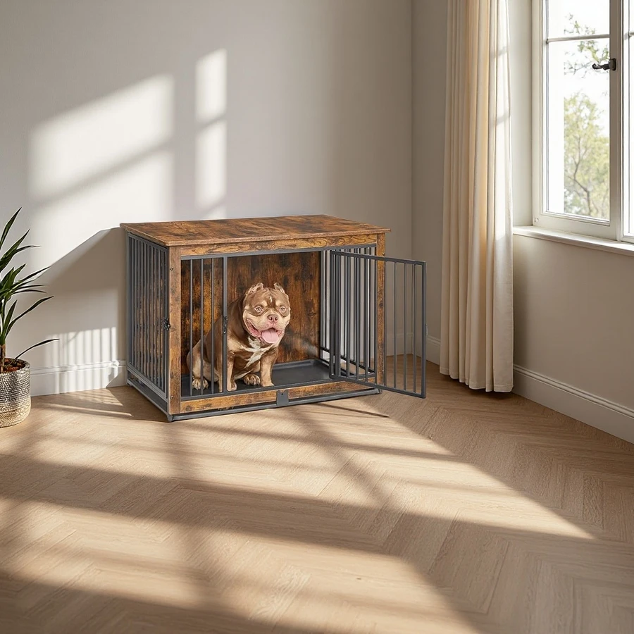 Wholesale Dog Crate Furniture, Dog Kennel, Double Doors Dog House