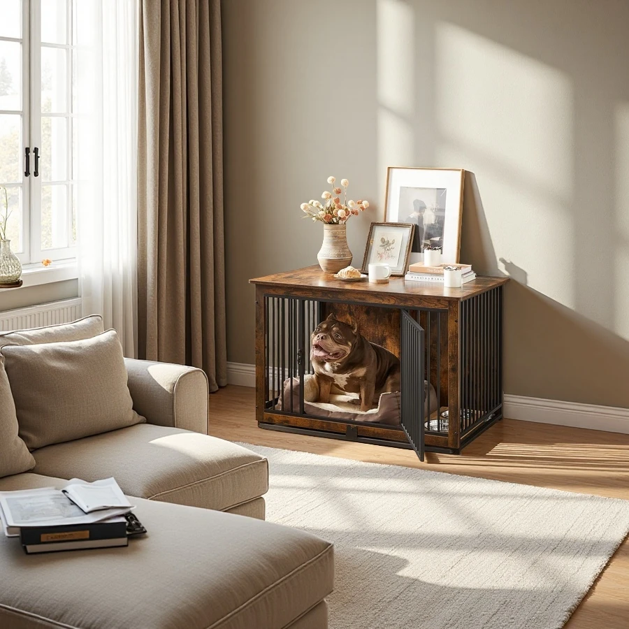 Wholesale Dog Crate Furniture, Dog Kennel, Double Doors Dog House