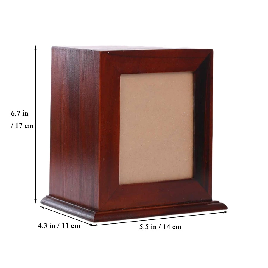 Wholesale Wood Pet Urn with Photo Frame, Pets Ashes Box Memorial Box for Animal Ashes