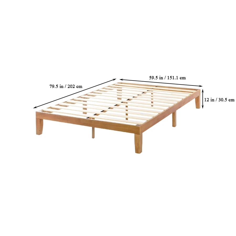 Wholesale Solid Wood Bed Frame, Queen Size Bed Base, Luxury Modern Wooden Double Bed