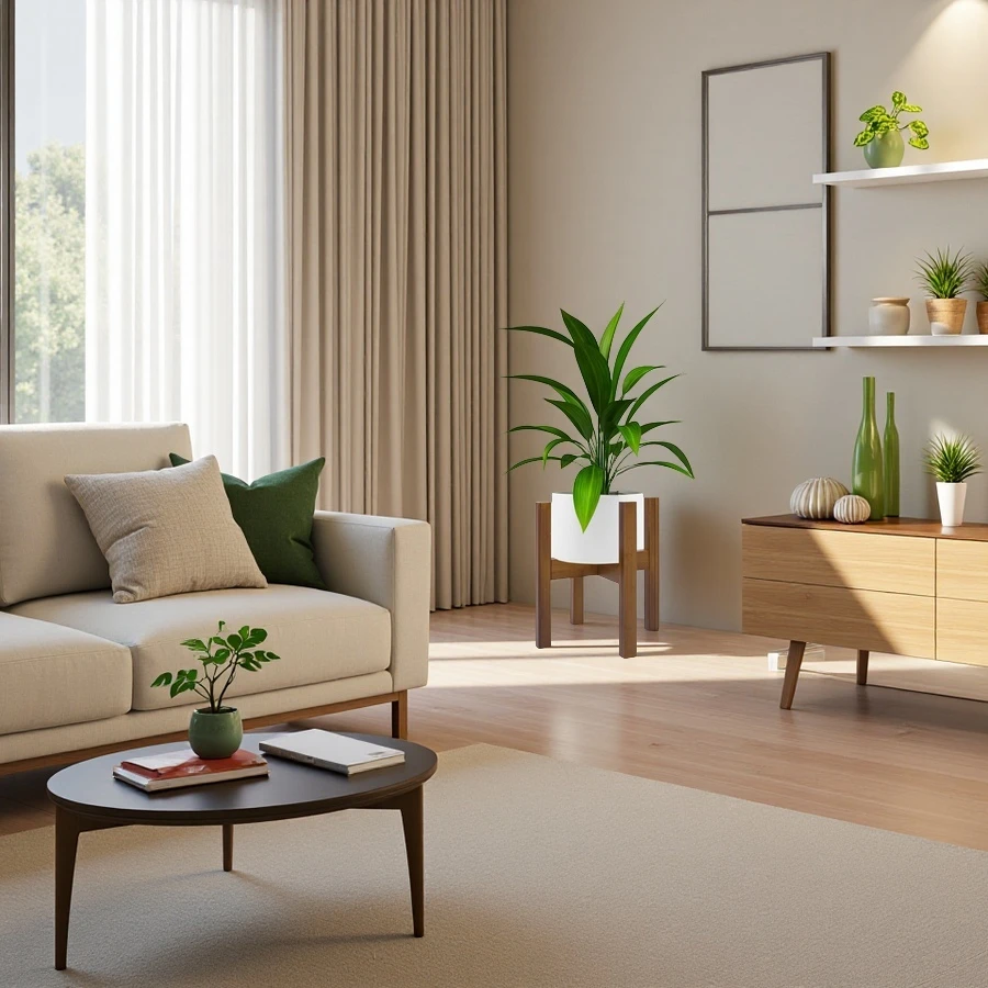 Wholesale Bamboo Adjustable Plant Stand, Stable Flower Pot Holder for Living Room