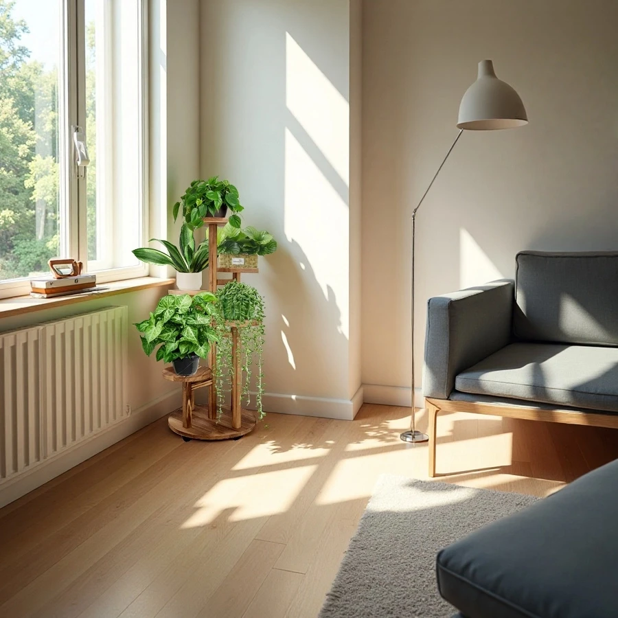 Wholesale Multi-tier Wooden Plant Stand, Flower Pots Display Rack for Living Room