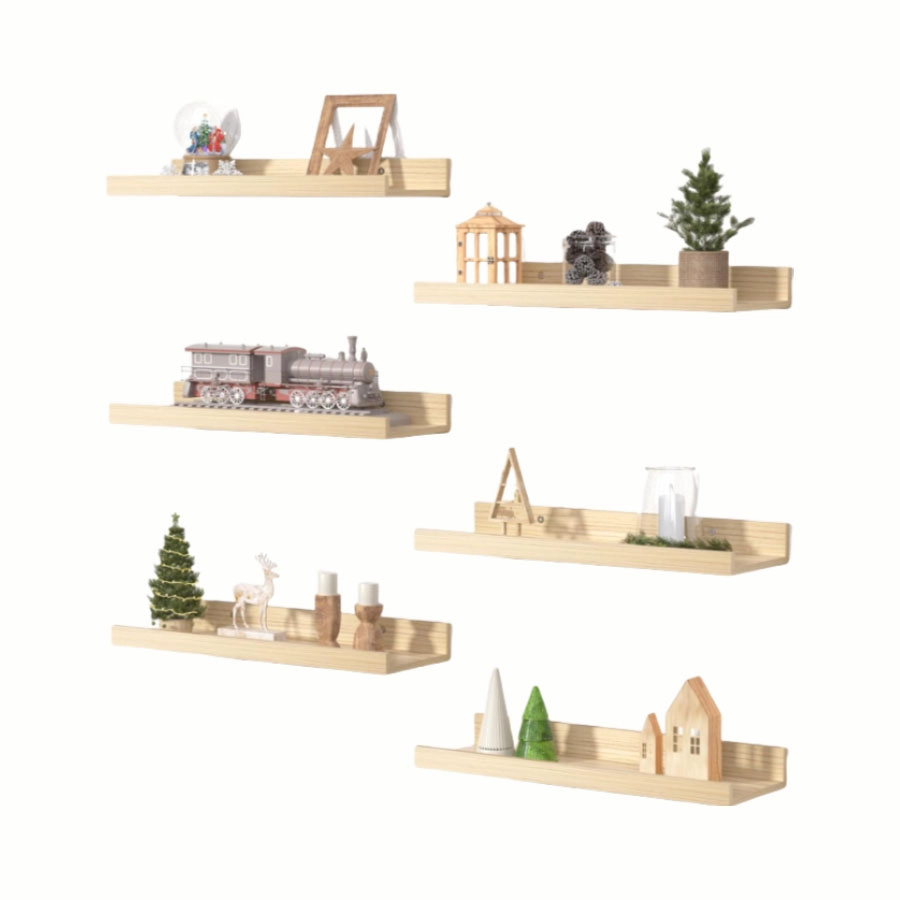 Galerie d'art sur le mur: comment les étagères en bois reconstruisent le langage visuel de la maison