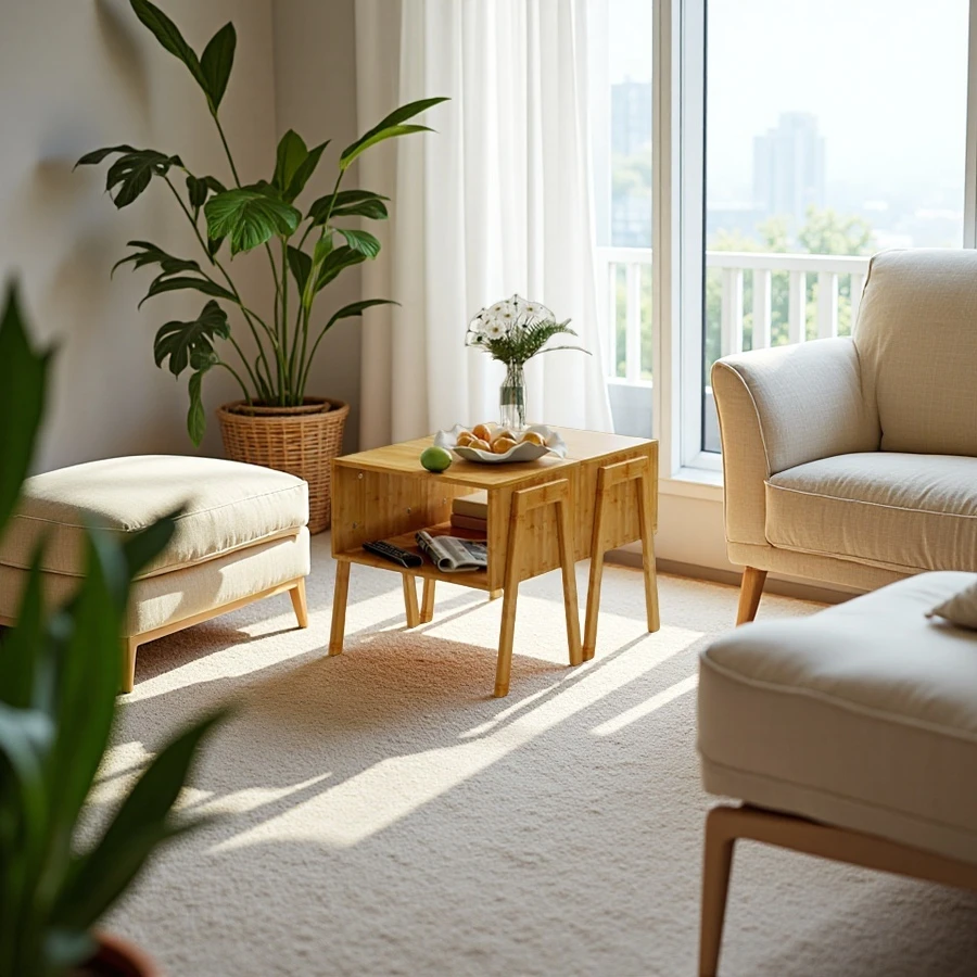 Wholesale Bamboo Stackable Nightstand, Wood Living Room End Tables