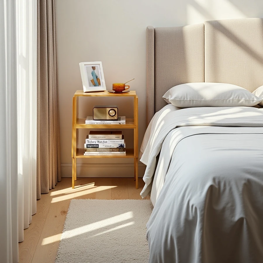 Wholesale Bamboo Stackable Nightstand, Wood Living Room End Tables