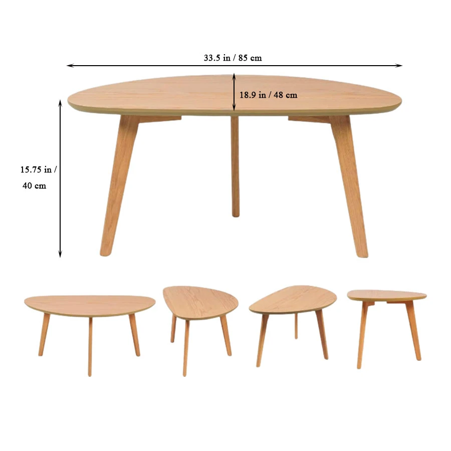 Wholesale Minimalist Modern Small Oval Coffee Table for Living Room Center