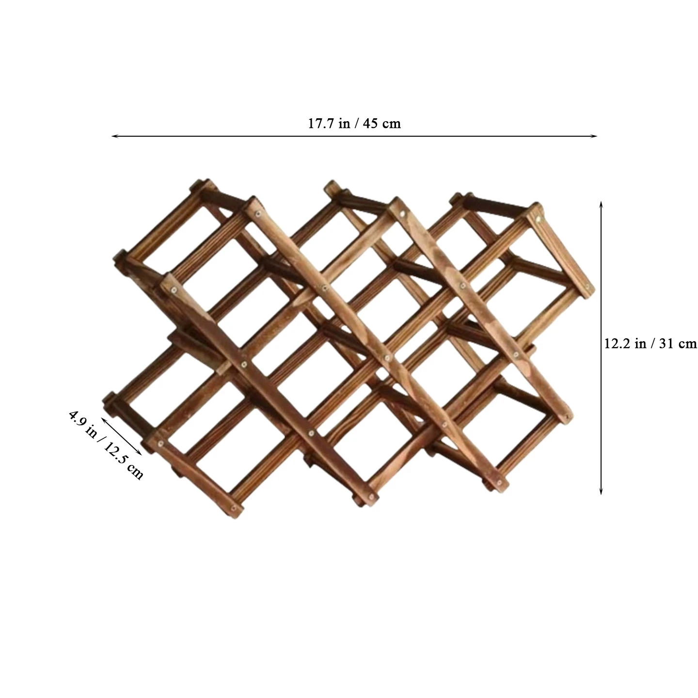 Wholesale Foldable Wooden Wine Rack Organizer Countertop Wine Storage Racks