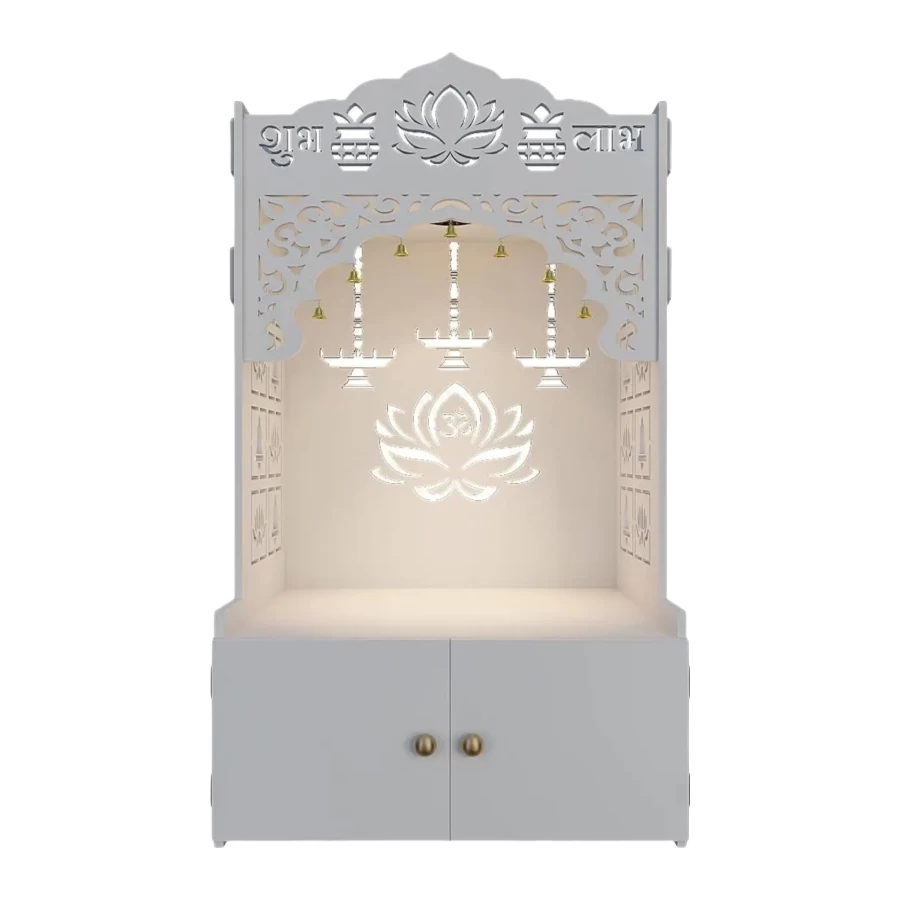 Cina Dimensioni personalizzate bianche autocargite mobili per tempio di Pooja Mandir per puja e utilizzo del tempio indù produttore