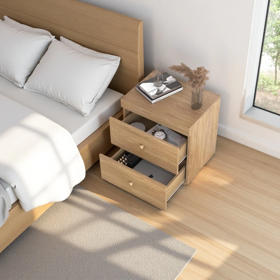 Wholesale Nightstand with Drawers Wood Small Sofa Side Table for Living Room