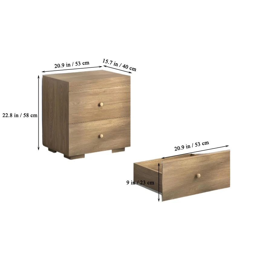 Wholesale Nightstand with Drawers Wood Small Sofa Side Table for Living Room