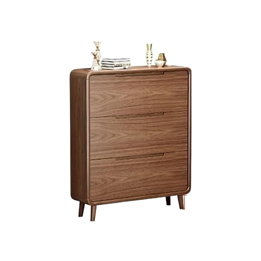 Revolutionize Your Entryway: The Walnut Wood Shoe Cabinet Redefining Modern Storage