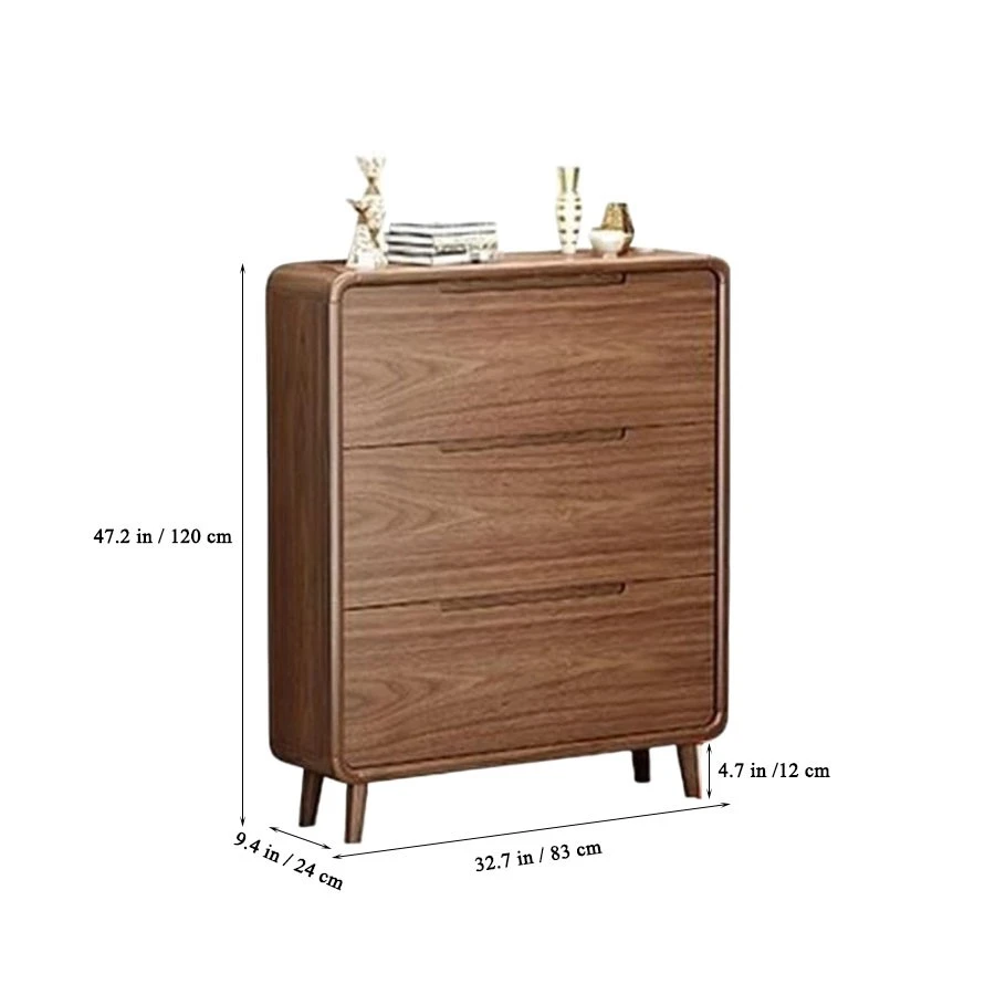 Wholesale Freestanding Slim Shoe Storage Cabinet for Entryway with 3 Flip Drawers