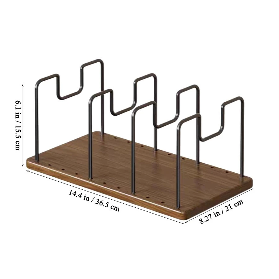 Custom Metal Wood Desktop Organizer Rack Adjustable Bookshelf Magazine Stand