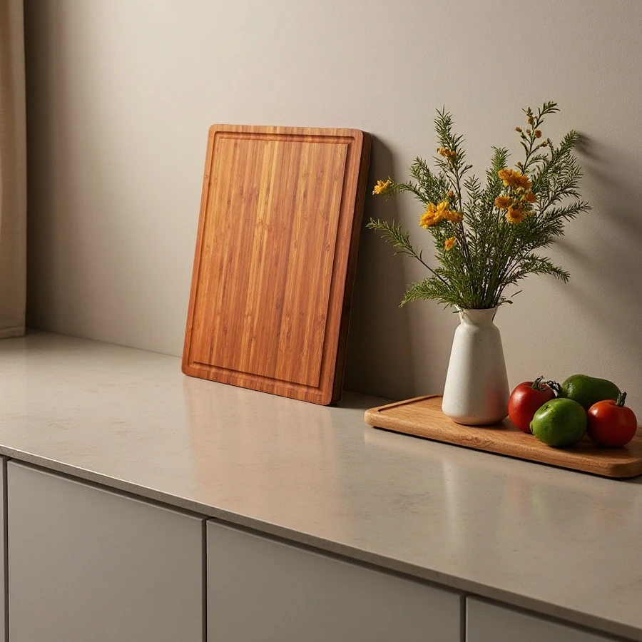 Wholesale Bamboo Wood Cutting Board with Side Handles and Juice Grooves