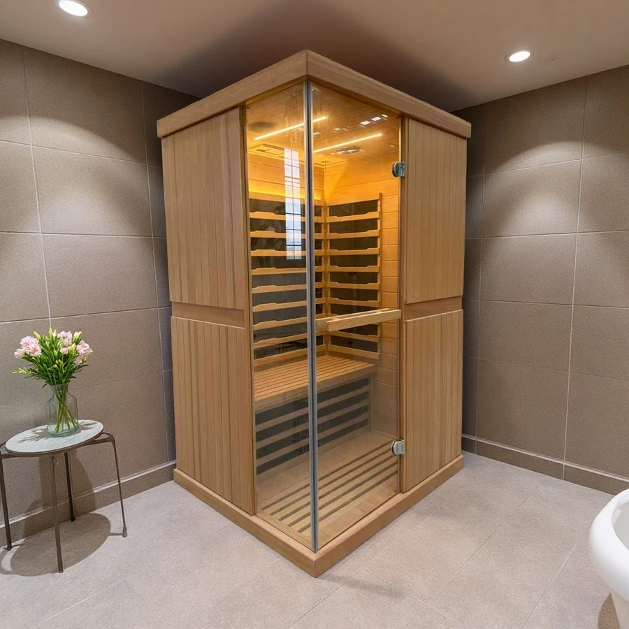 Customized Sauna Room with Far-infrared Carbon Plate Heating, 2 Person Capacity