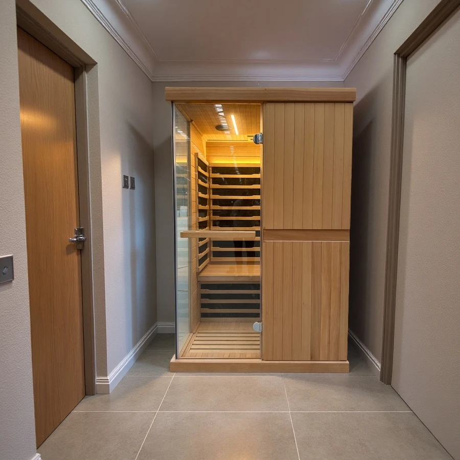 Customized Sauna Room with Far-infrared Carbon Plate Heating, 2 Person Capacity