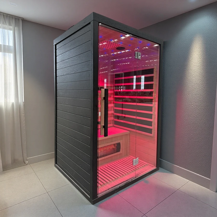 Factory Direct Sale 2 Person Far-infrared Sauna with Seven Colored Lights