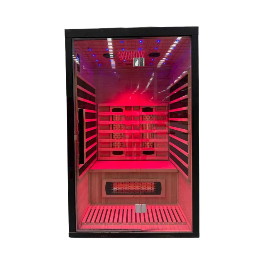 Factory Direct Sale 2 Person Far-infrared Sauna with Seven Colored Lights