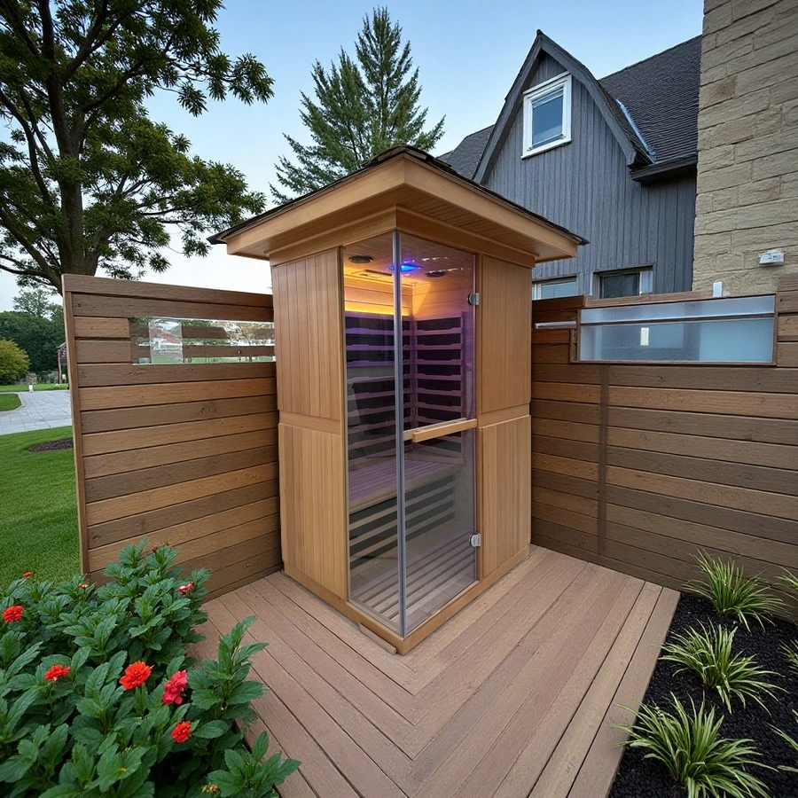 Couverture de pluie personnalisée, chauffage infrarouge en cristal de carbone, salle de sauna