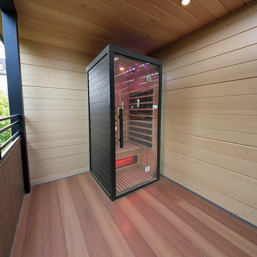 Customized Indoor Infrared Full Spectrum Dry Sauna Room 1 Person