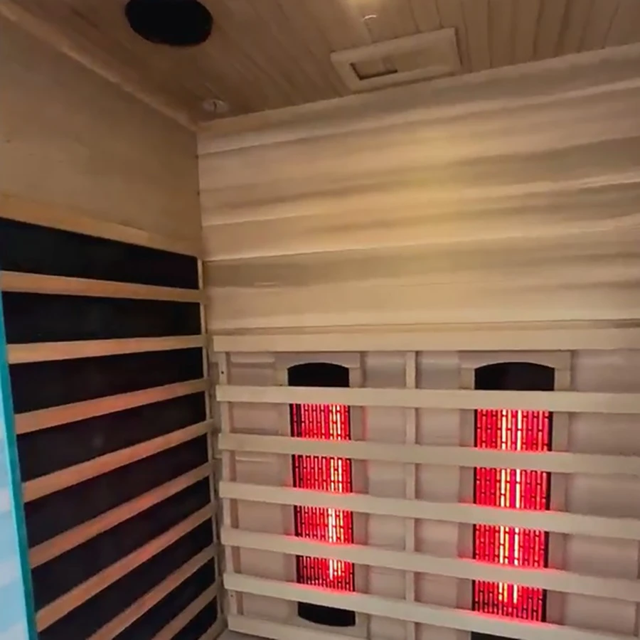Factory Direct Sale Deluxe Sauna Room Using Far-infrared for 2 People