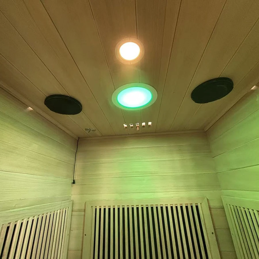 Factory Direct Sale Luxury Hemlock Solid Wood 1-Person Sauna Room