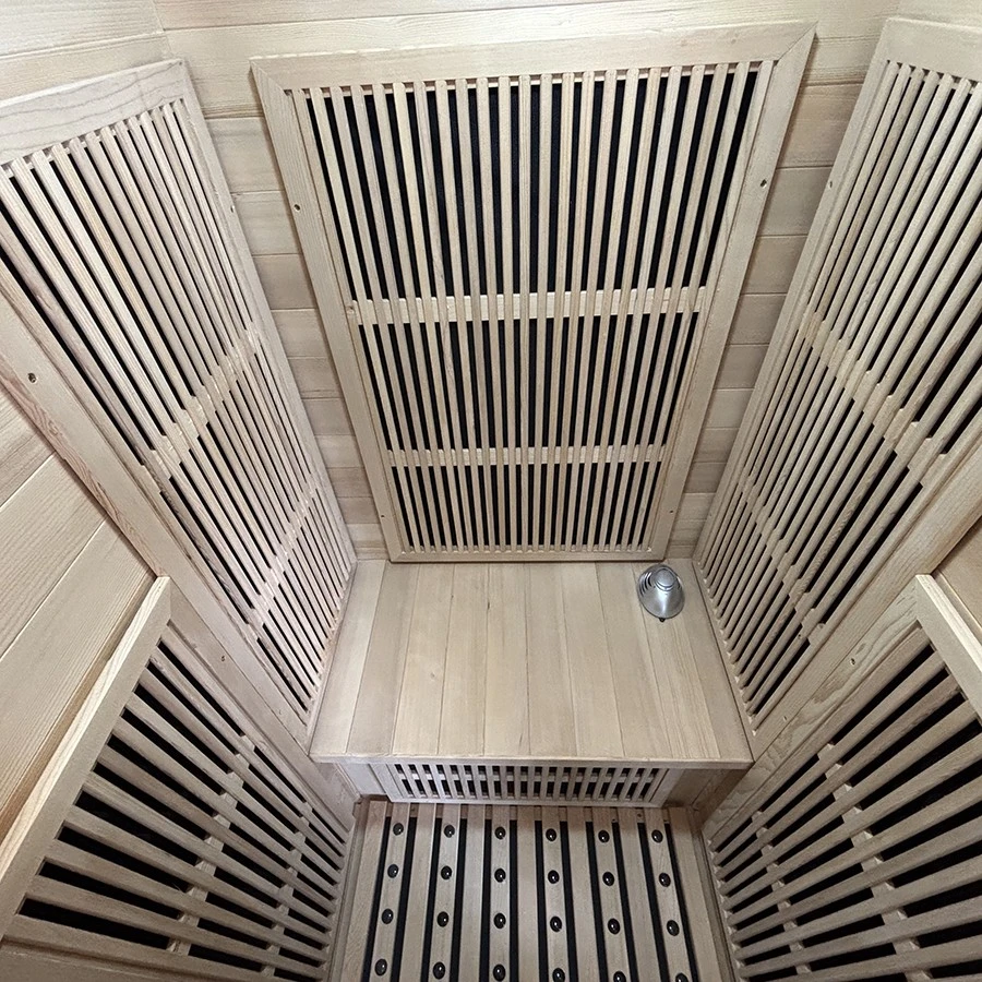 Factory Direct Sale Luxury Hemlock Solid Wood 1-Person Sauna Room